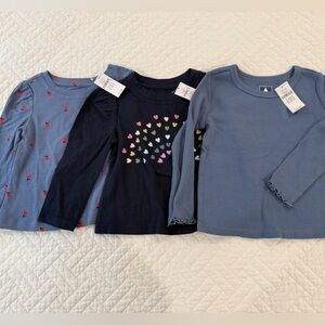 3 NWT GAP Kids Long Sleeve Tees
